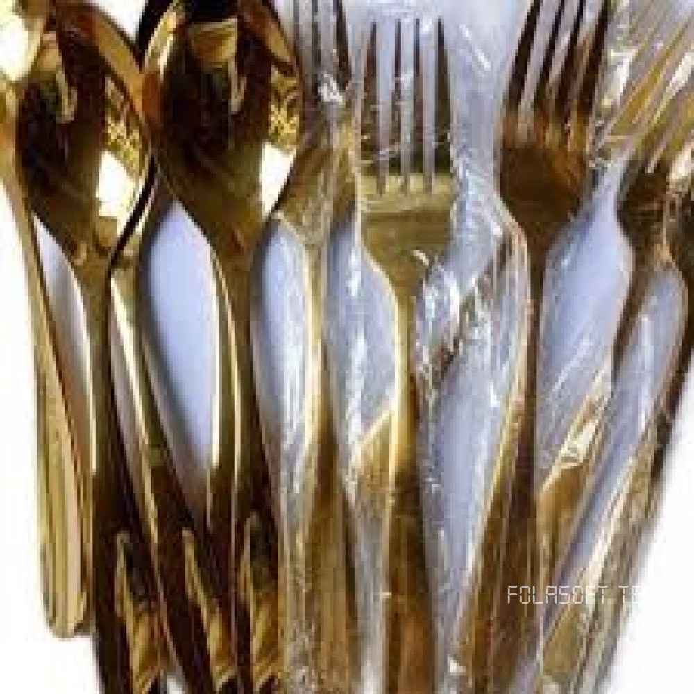 GOLD PLATED CUTLERY - SPOONS & FORKS