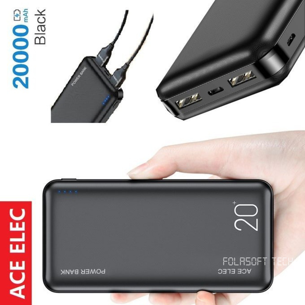ACE ELEC 20000 MAH ULTRA SLIM PORTABLE POWER BANK
