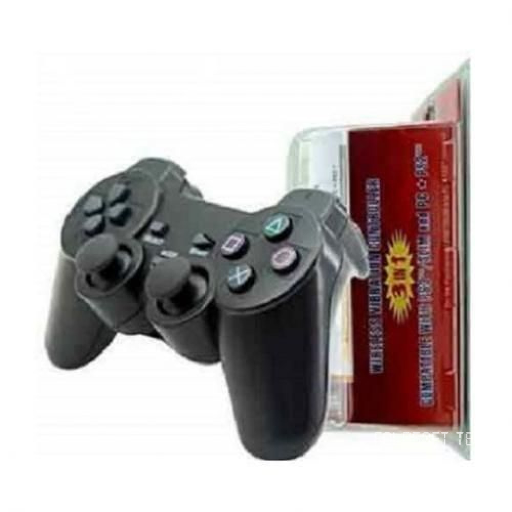 WIRELESS VIBRATION CONTROLLER DUAL SHOCK WIRELESS PC GAMING PAD FOR LAPTOP / PS3 / PS2